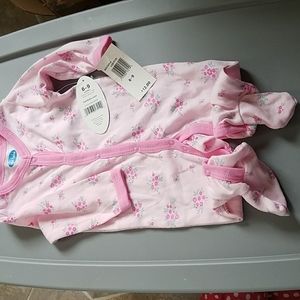 baby girl footie pajamas brand new with tag 6-9 momths